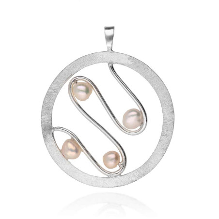 Giorno circle sterling silver pendant