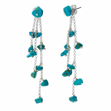Pendientes Giorno cadena turquesas