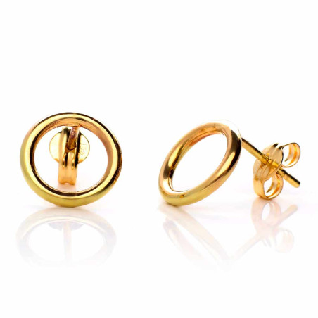 Gold hoop earrings from the Essential collection