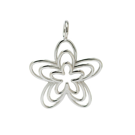Colgante jazmín triflora en plata de primera ley