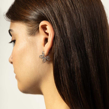 Women's triflora earrings in silver