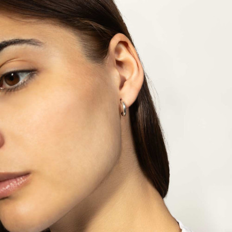 10mm diameter silver hoops