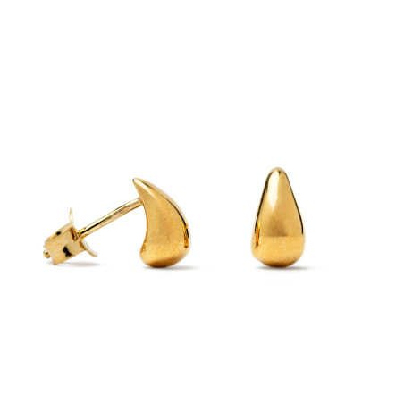 Gold plated silver teardrop earrings