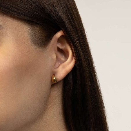 Drop earrings in gold plated silver