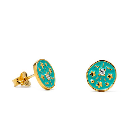 Fiorire earrings with turquoise enamel