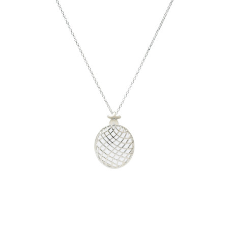Silver Jasmine Weave Necklace