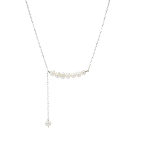Collar Giorno con perlas y cadena rolo