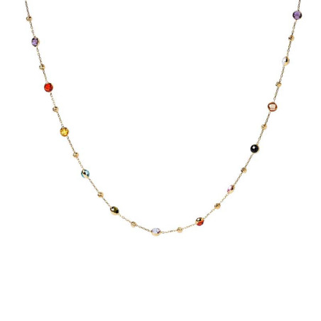 Gold Spectrum Zirconia Necklace