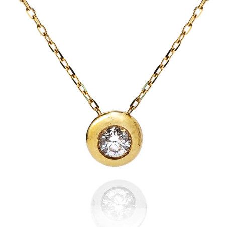 Gold Necklace with Diamond Setting