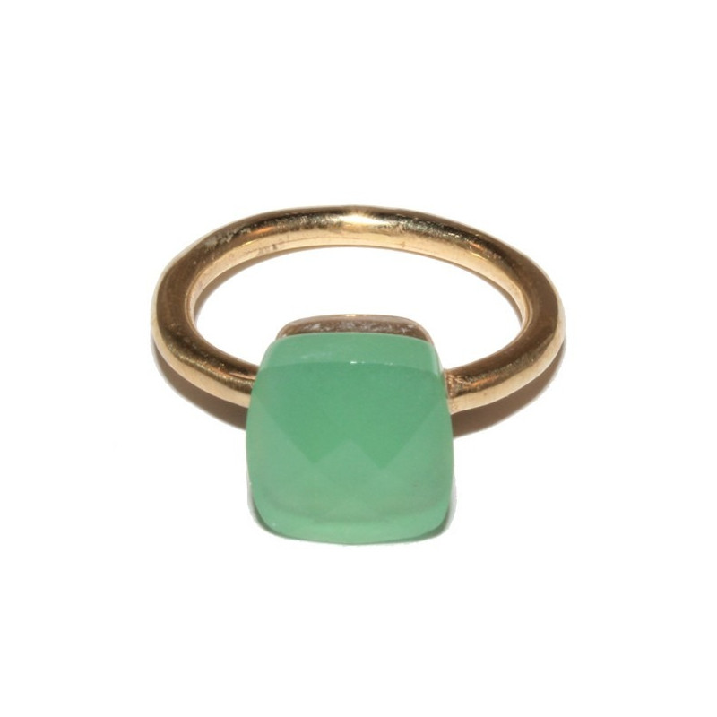Quartz silver plated ring