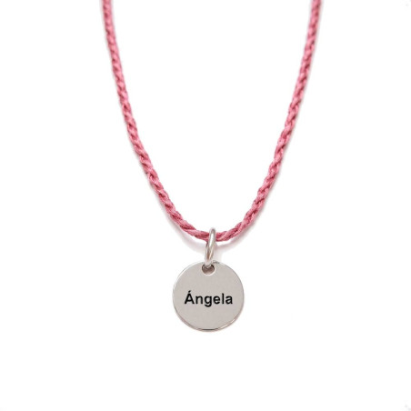 Collar con medalla personalizada, malla ro