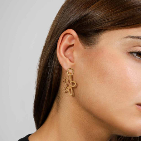 Jasmine Sera Hammered Earrings model