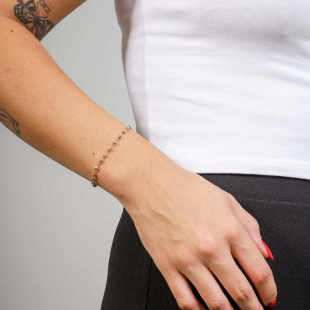 pulsera oro espectro fina bicolor