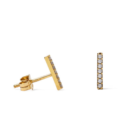 18K Gold Earrings with Cubic Zirconia.