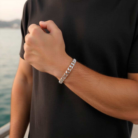 pulsera en plata barbada eslabones