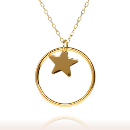 Gargantilla diabolo estrella en oro