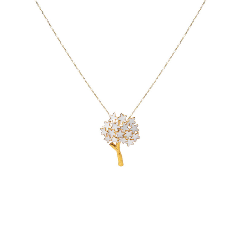 Biznaga Pendant Crafted in Sterling Silver with Gold Plating