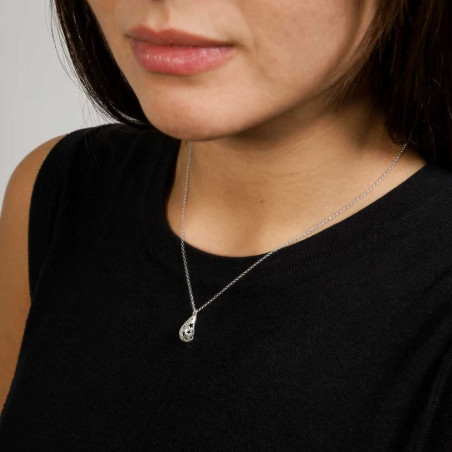 Silver Tear Drop Choker