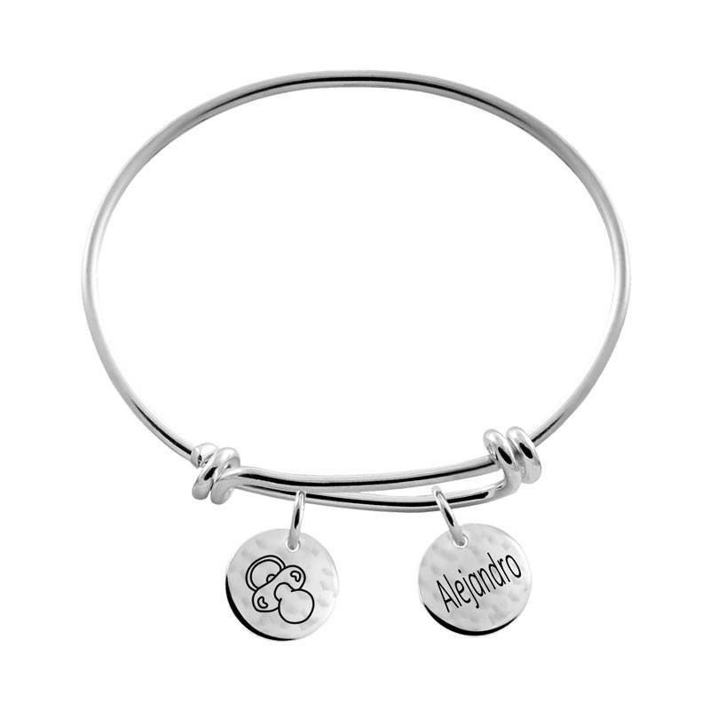 Silver Mom Bracelet