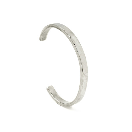pulsera de plata de primera ley con acabado martele