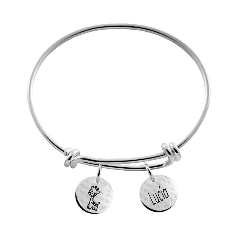 Engraved Name Bracelet Made of Silver