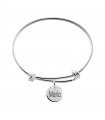 Pulsera Nudo de plata con medalla personalizada