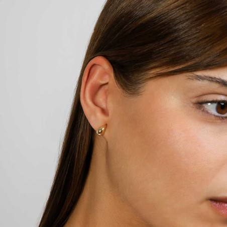 Golden Tear-shaped Earrings