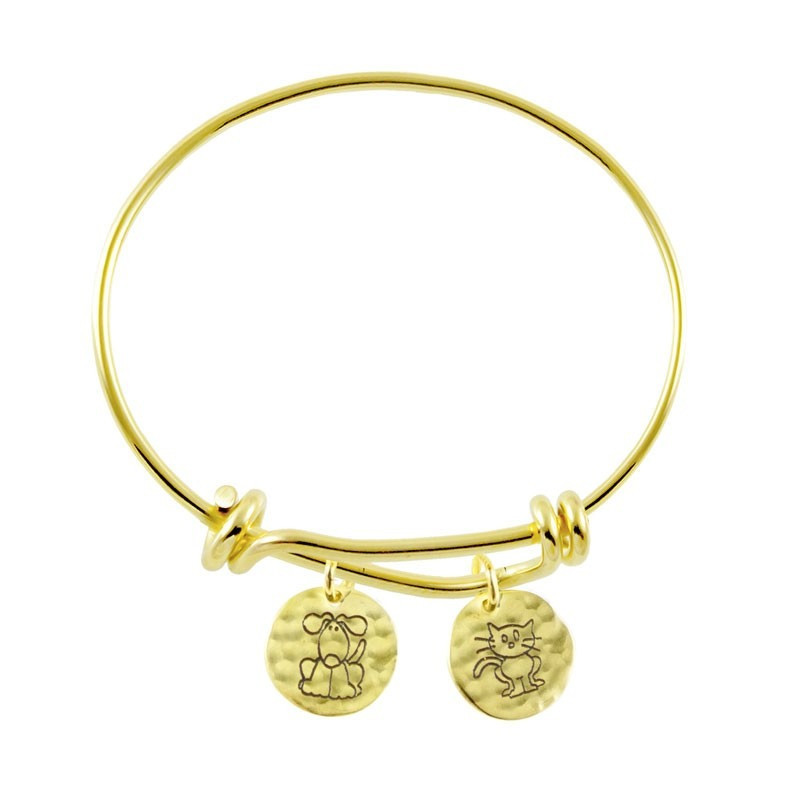 Pulsera personalizada nombre con dos medallas