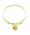 Golden knot bracelet with custom medal