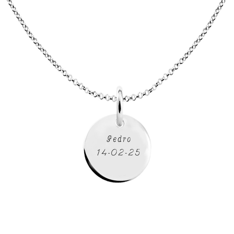Sterling silver pendant for a newborn or birth gift.