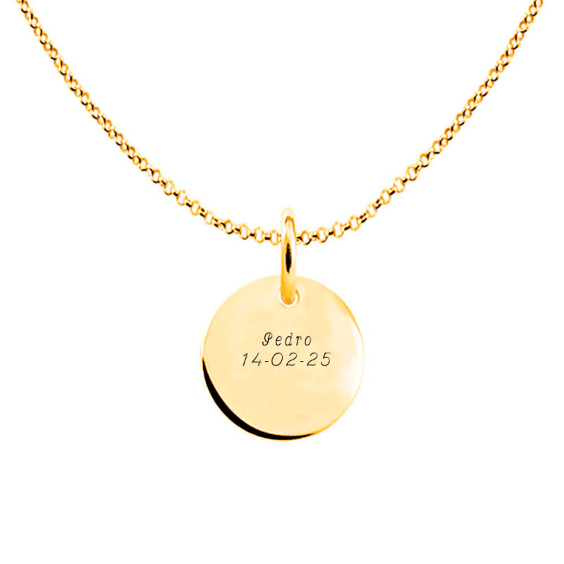 Custom Gold-Plated Pendant for a Birth