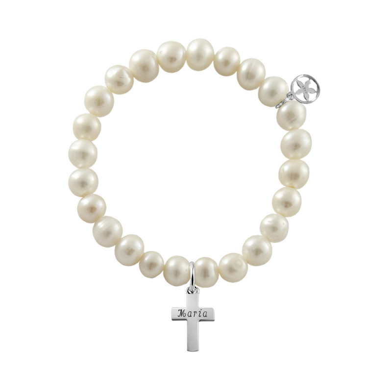 pulsera con la cruz grabada