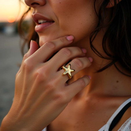 anillo de plata bañada en oro