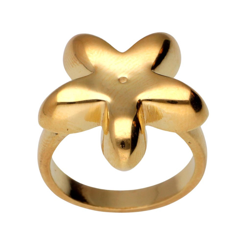 anillo de plata en forma de jazmin