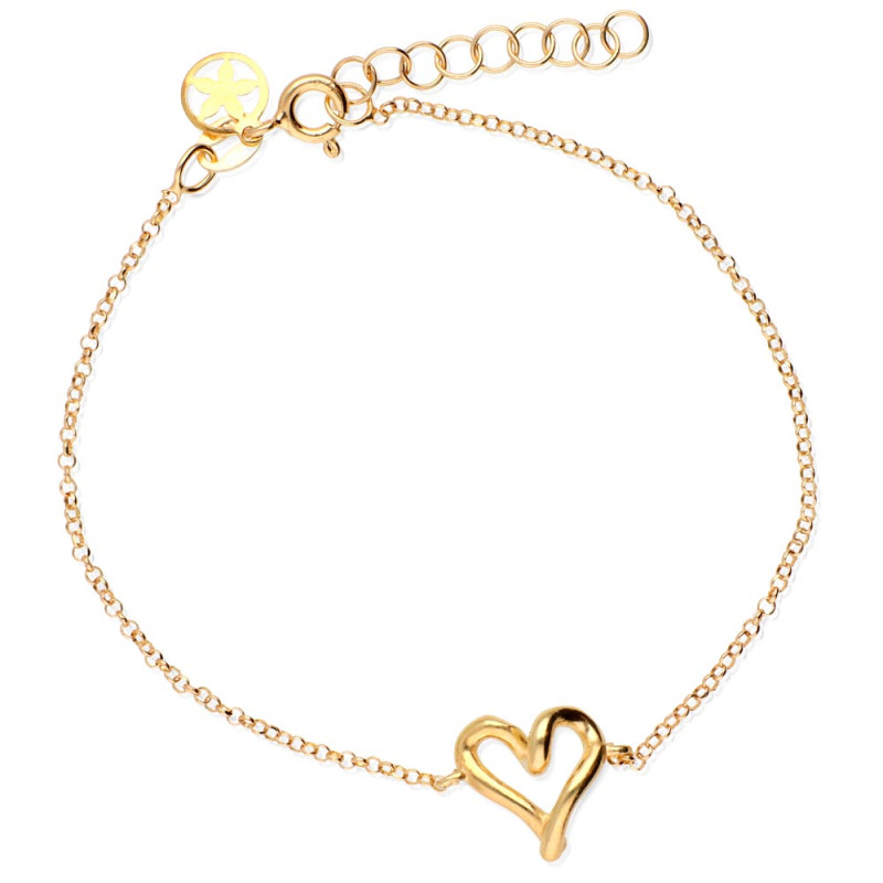 pulsera plata bañada en oro