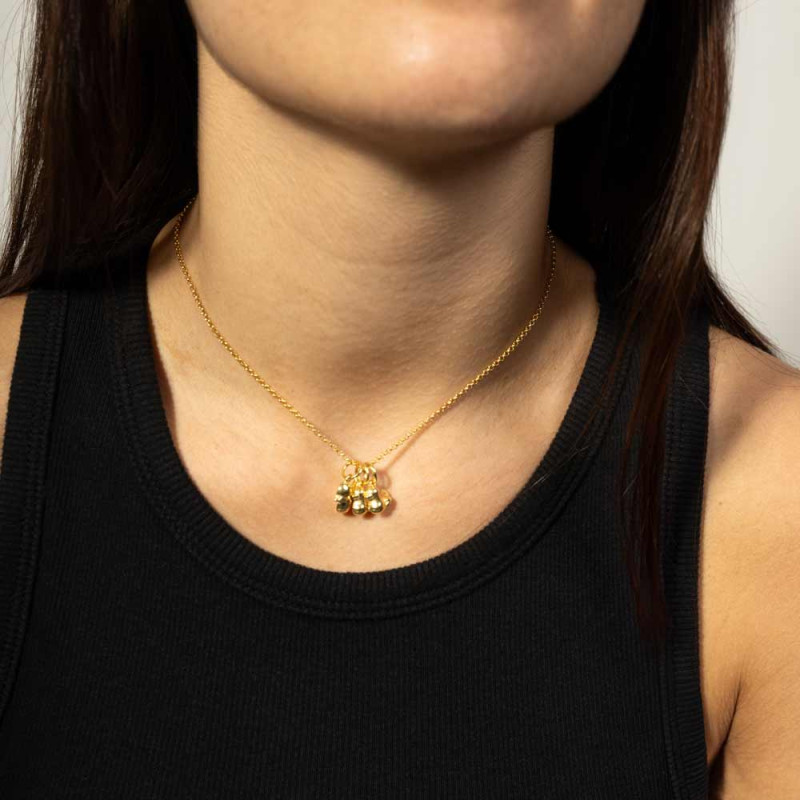 collar patos dorados para mujer
