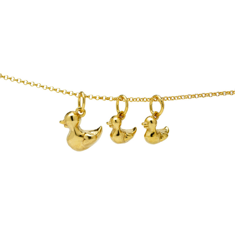 collar patos dorados
