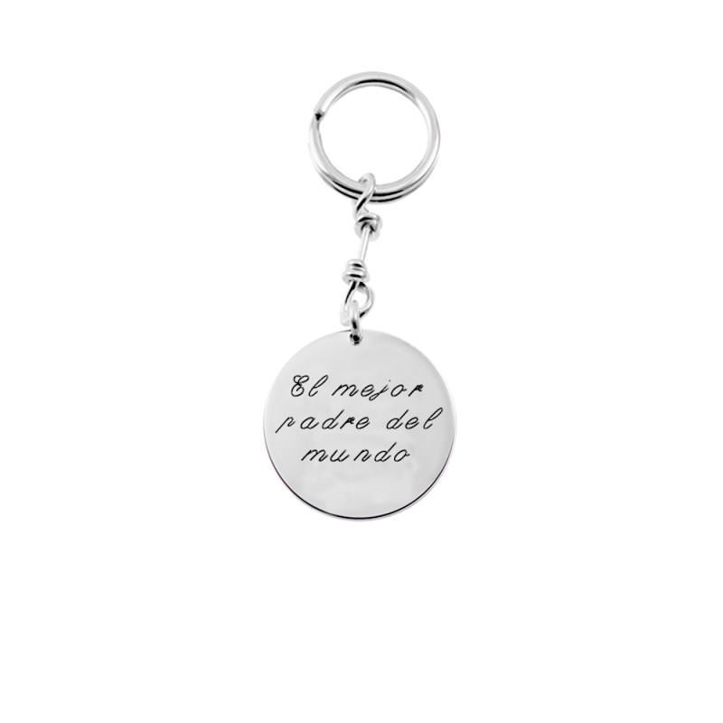 Silver keychain with engraving