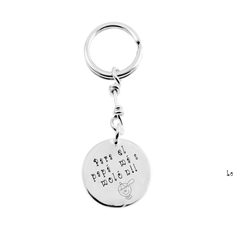 Silver keychain to gift to parents