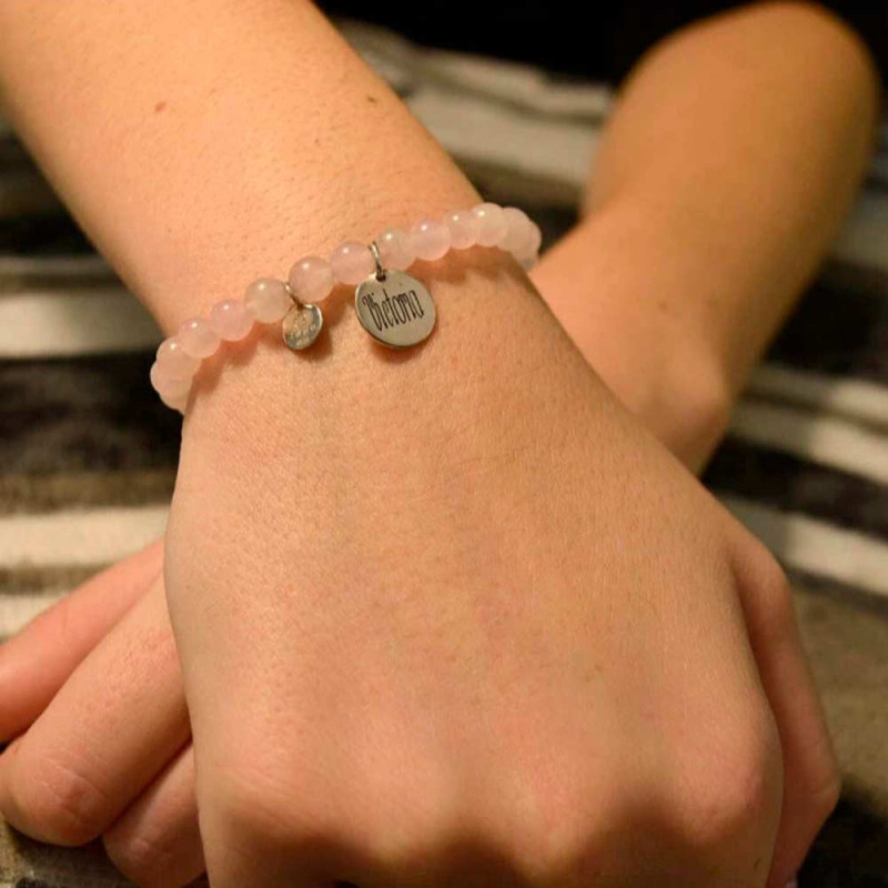 pulsera para regalar en la primera comunion de bolas y plata