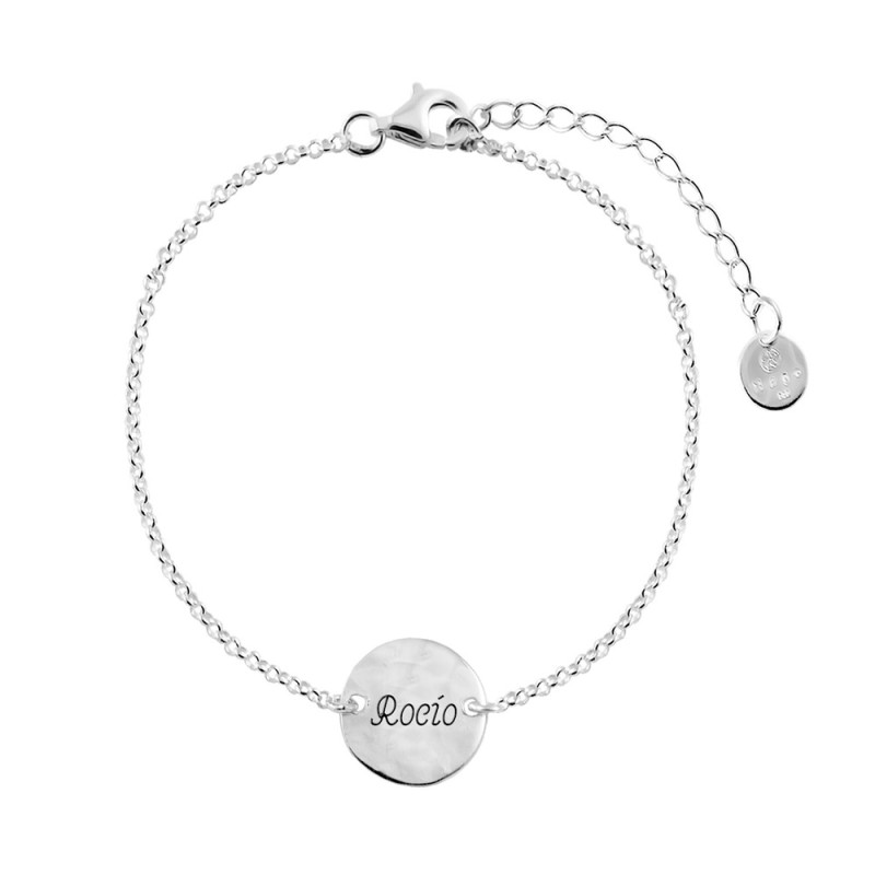 Pulsera de plata con medalla personalizada con nombre Andres