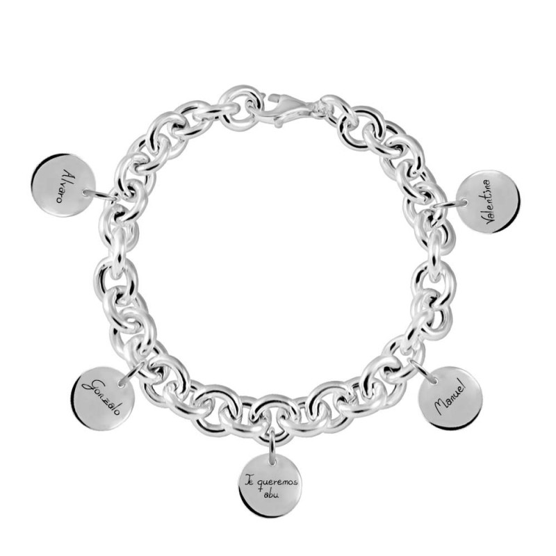 chain bracelet with 5 charms