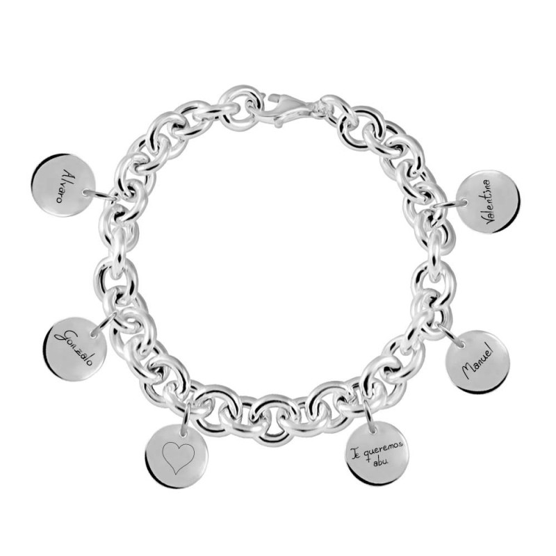 chain bracelet with 6 charms