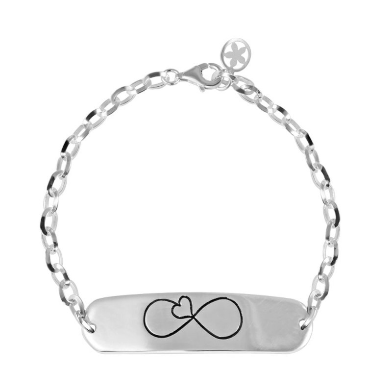 pulsera de plata con pieza personalizada