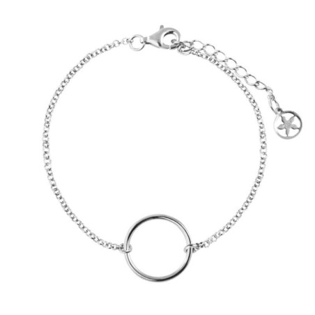 Pulsera plata con círculo