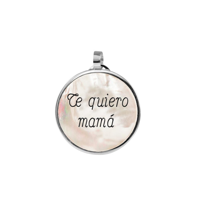 Engraved Mother-of-Pearl Pendant