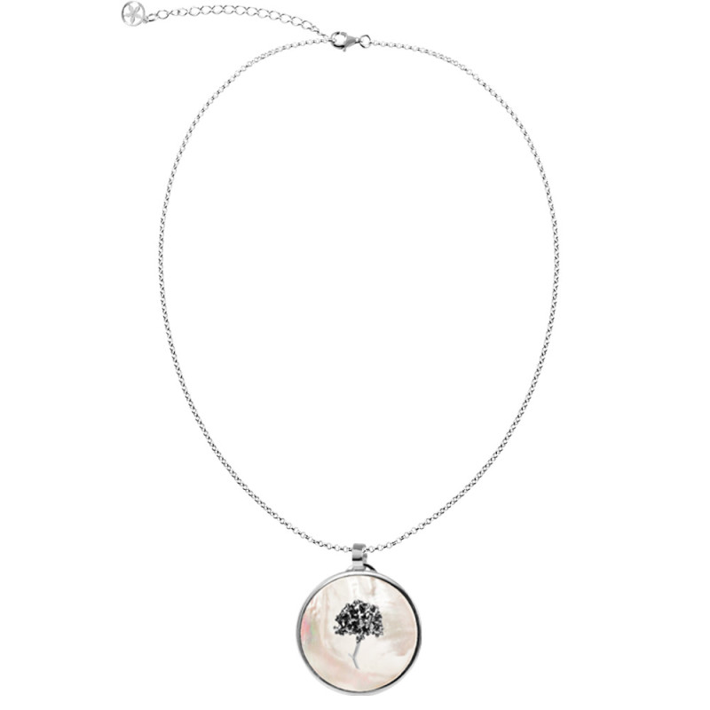 colgante biznaga de plata y nacar