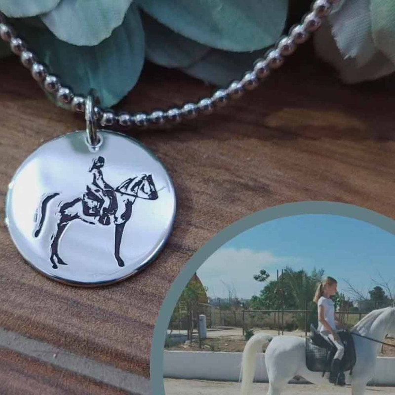 Sterling Silver Pendant with Vectorized Photo