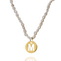 Pearl Necklace with Openwork Medal