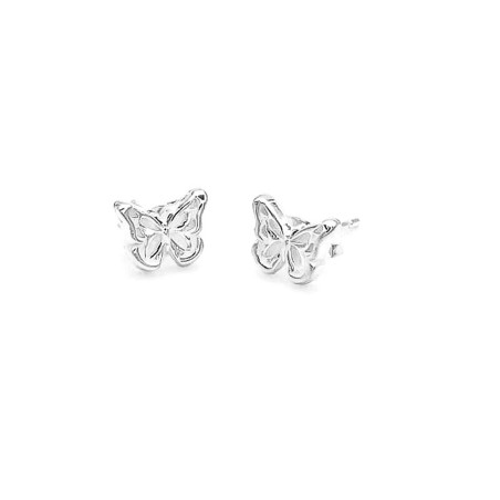 silver butterfly earrings